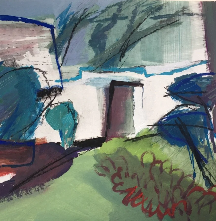Provence, Gite | Gouache 40x40 cm