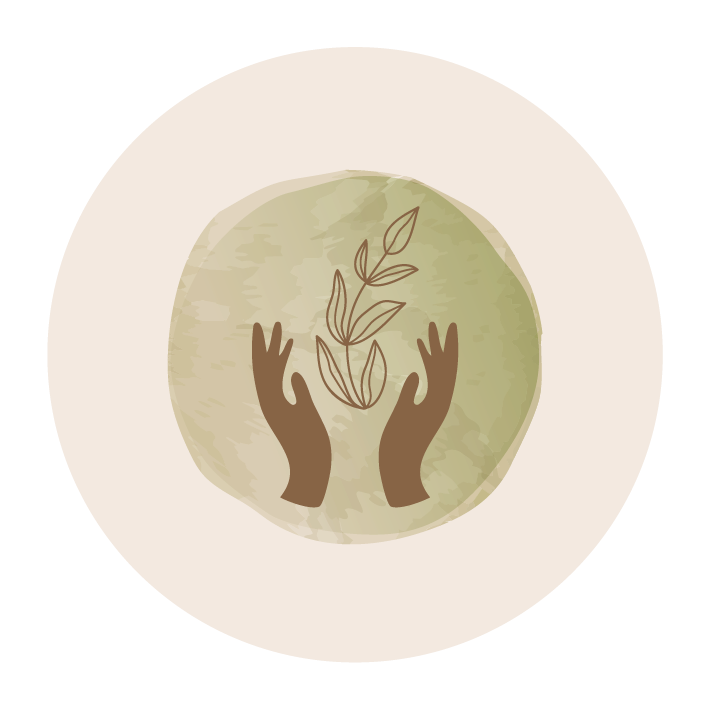 Icon - two hands holding a branch