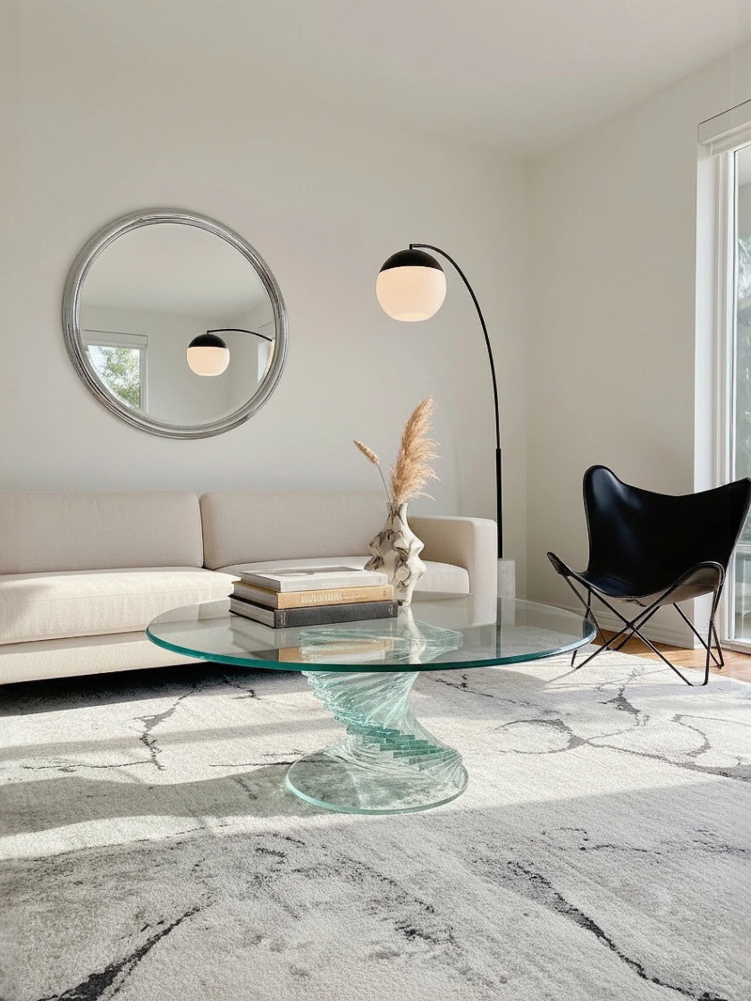 1980s Italian Postmodern Sculptural Stacked Glass Coffee Table