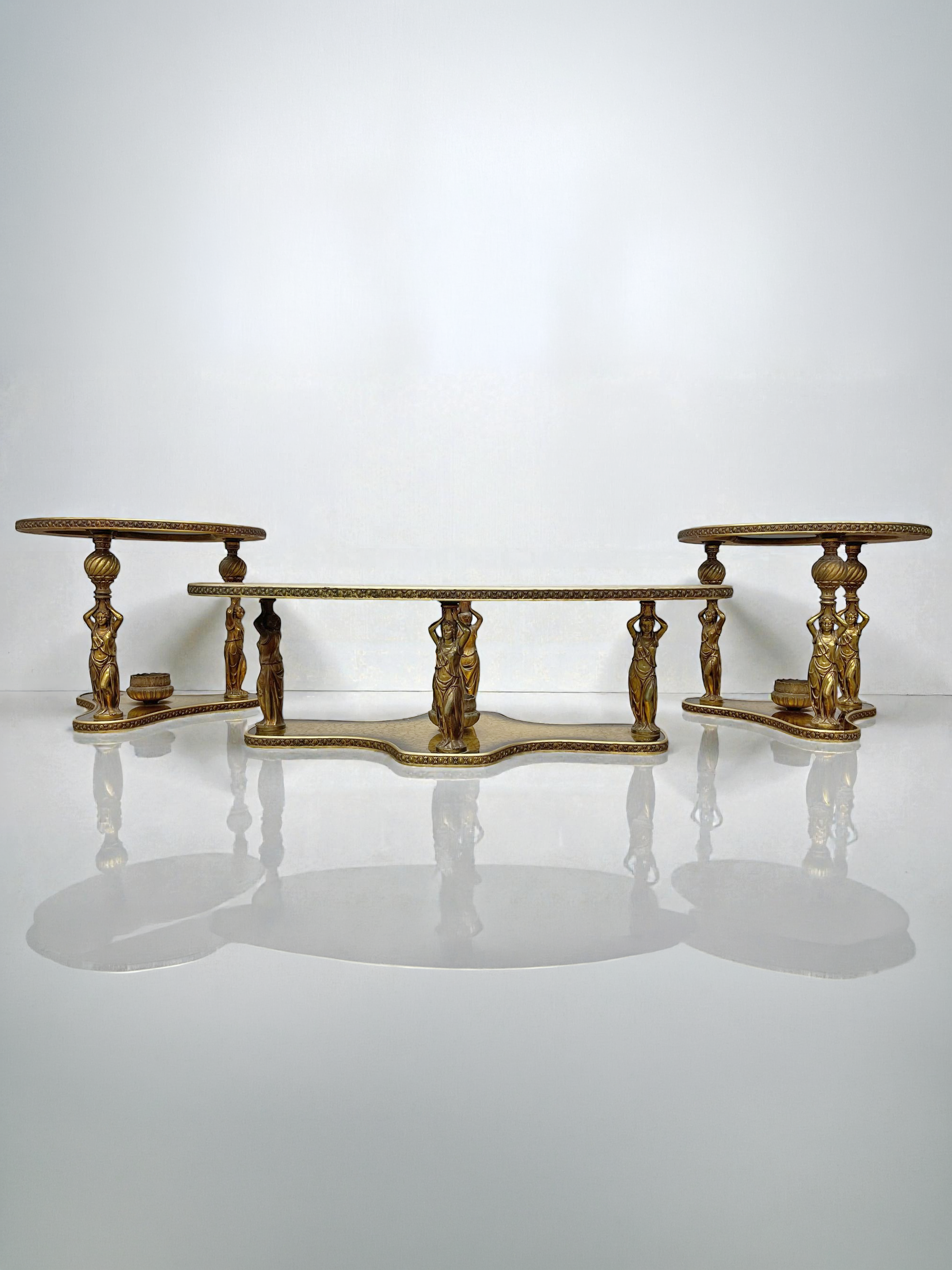Vintage Hollywood Regency Coffee Table Set