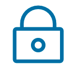 Icon of a blue padlock.