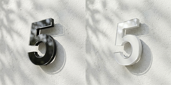 Hausnummer aus PVC mit Acrylfront – zusätzliche Tiefe und Schutz