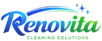 Renovita company logo with colorful design and text.