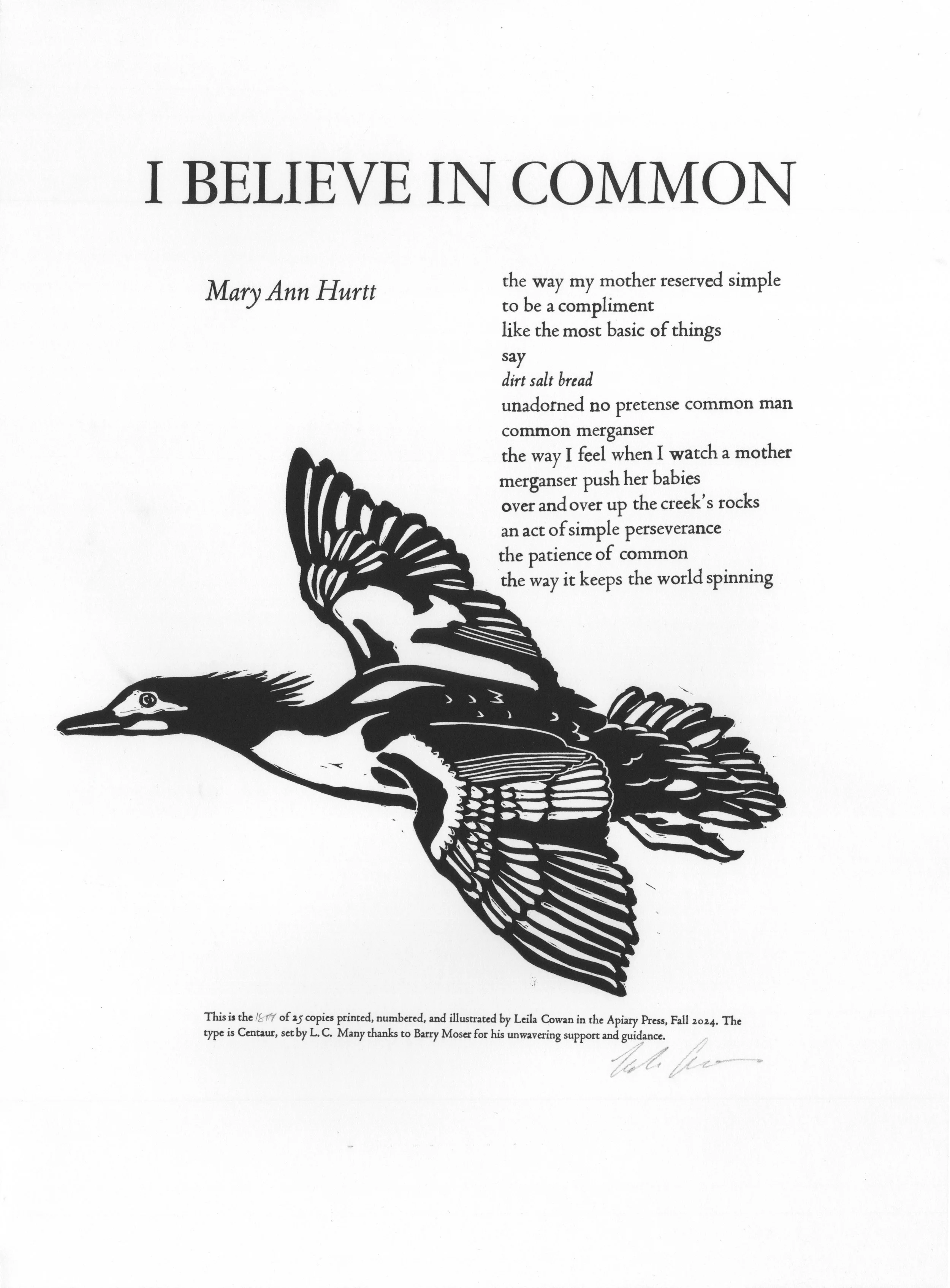 I Believe in Common Broadside