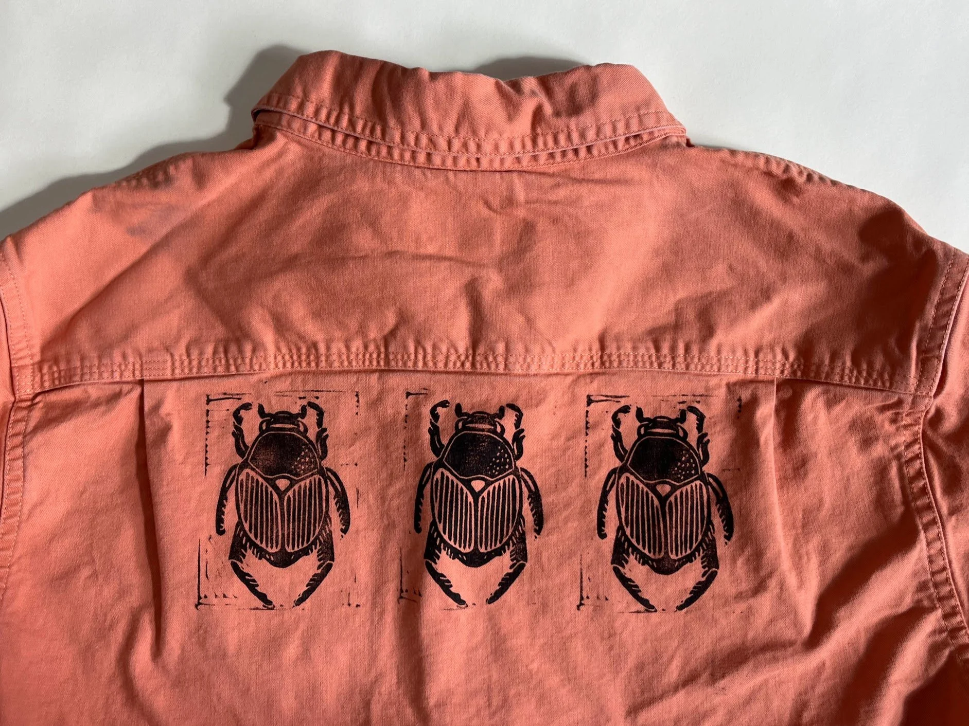 Beetle Print Button Up