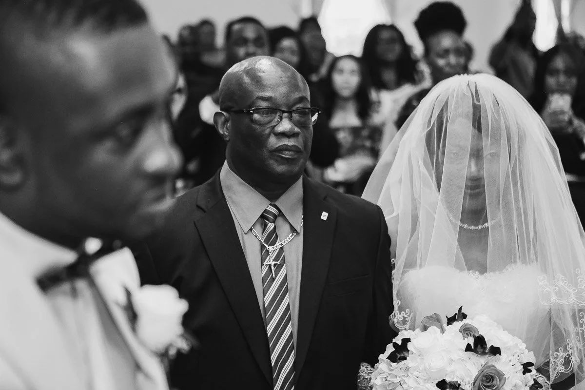 Walking down the isle by Dad to my love