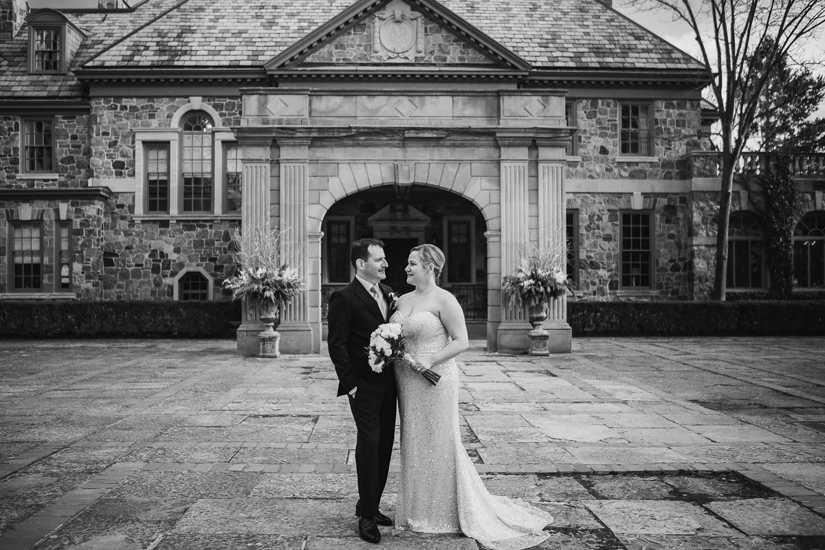 couple locked eyes at Graydon hall manor wedding