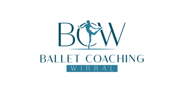Logo for Ballet Coaching Wirral featuring a stylized dancer and text
