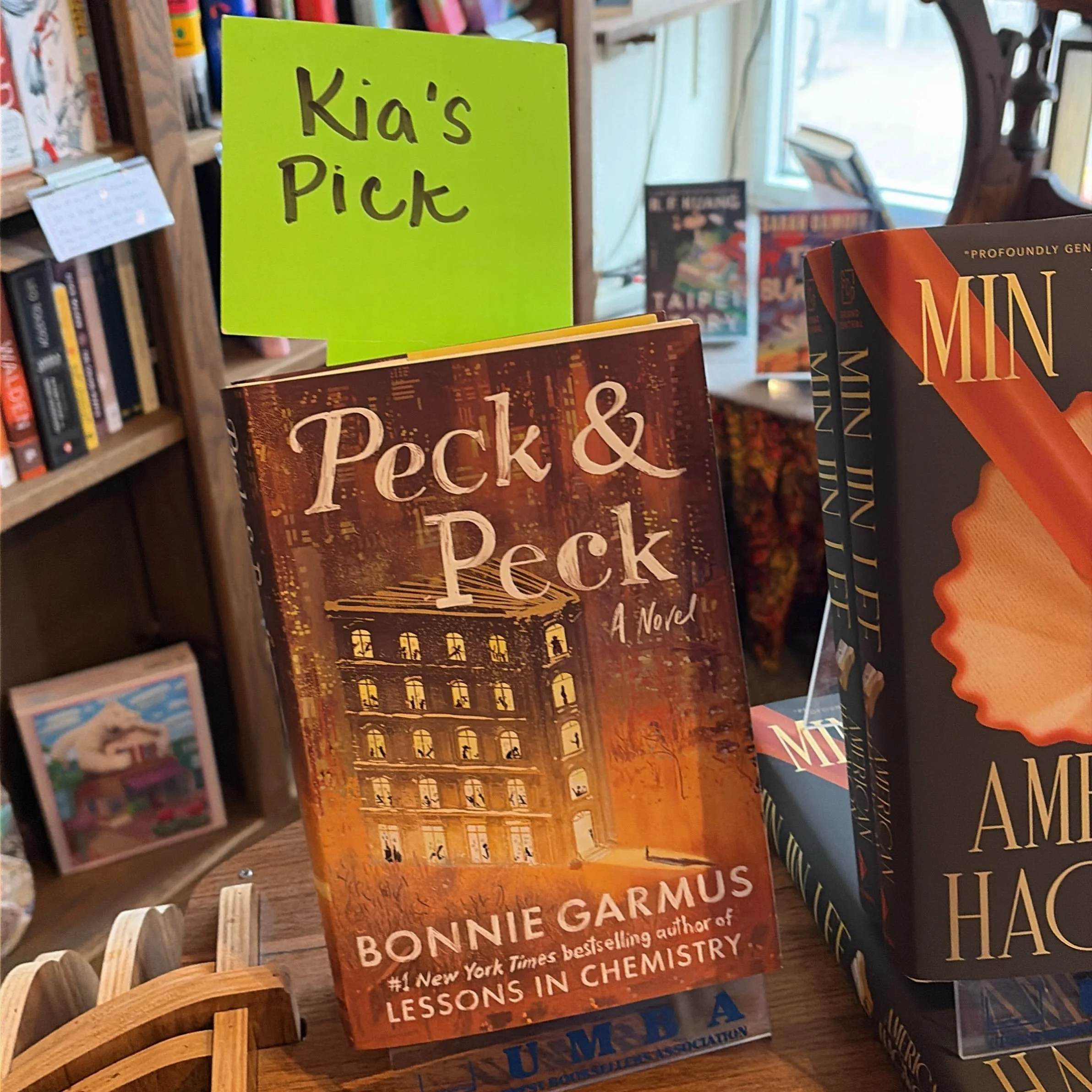 The best part of working at a bookstore is getting to talk to people about the stories we love! The lovely @emilykbright interviewed me recently for her Ask a Bookseller segment, where I shared about my favorite recent read, Peck &amp; Peck by Bonnie