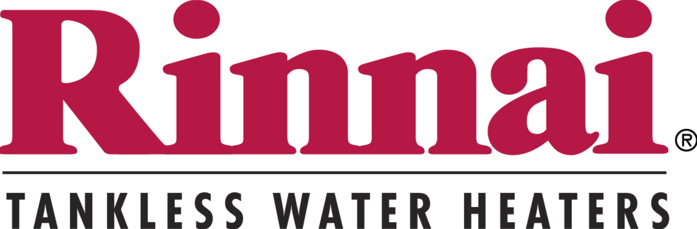 Kinnai logo with black text reading 'TANKLESS WATER HEATERS' underneath.