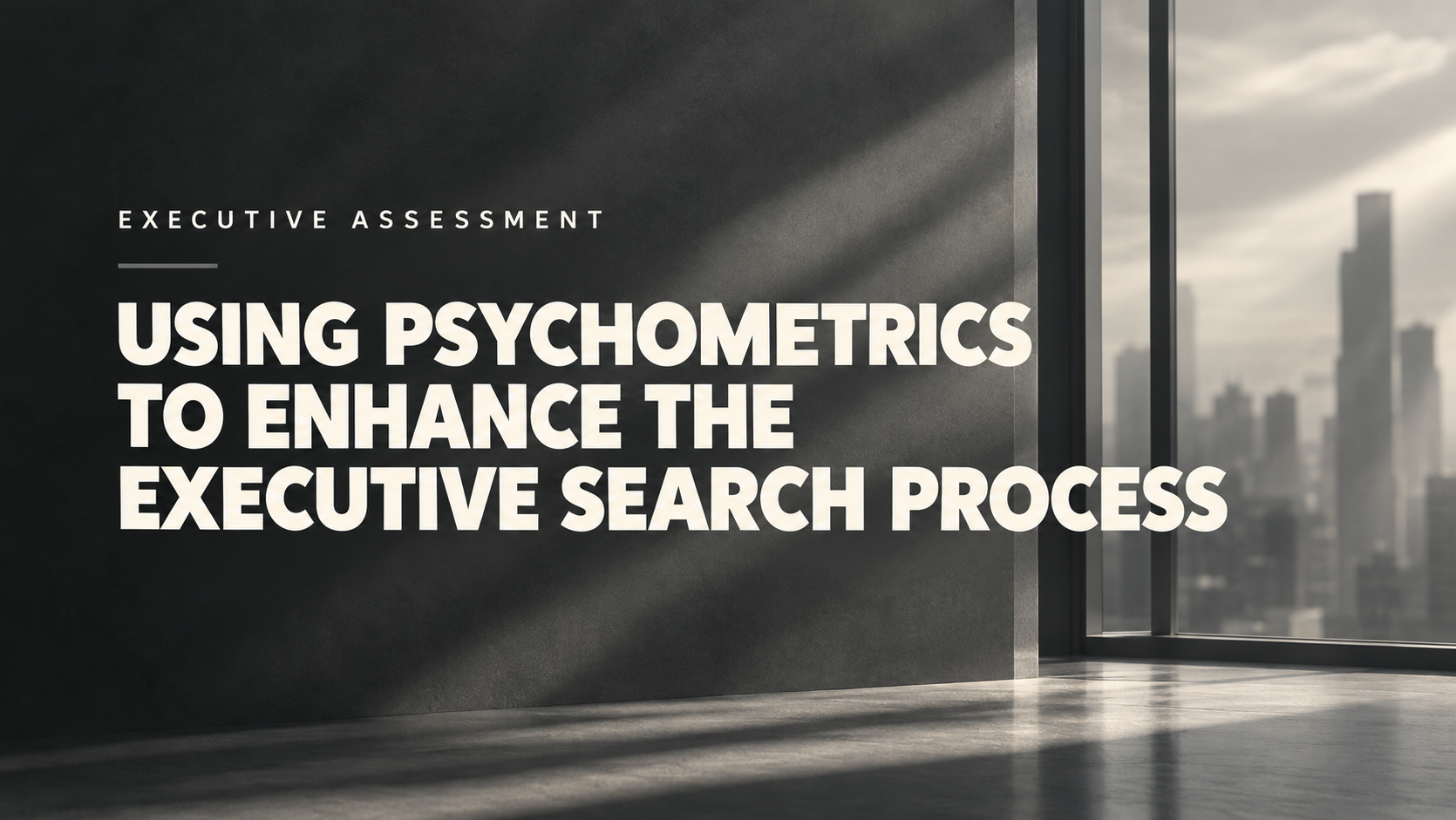Using Psychometrics to Enhance the Executive Search Process&nbsp;
