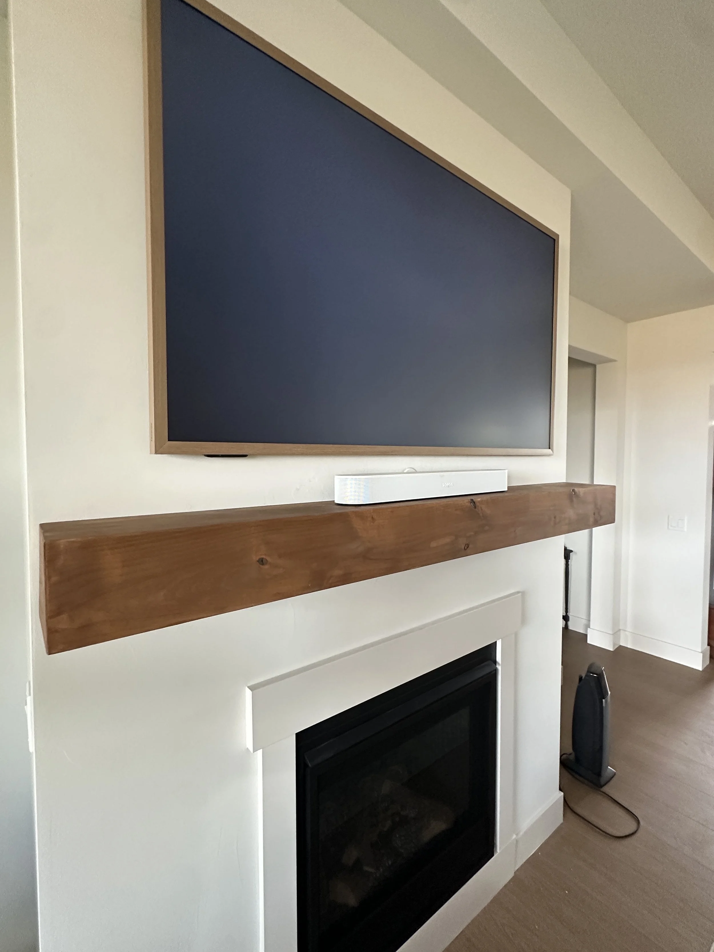Custom mantel and fireplace trim