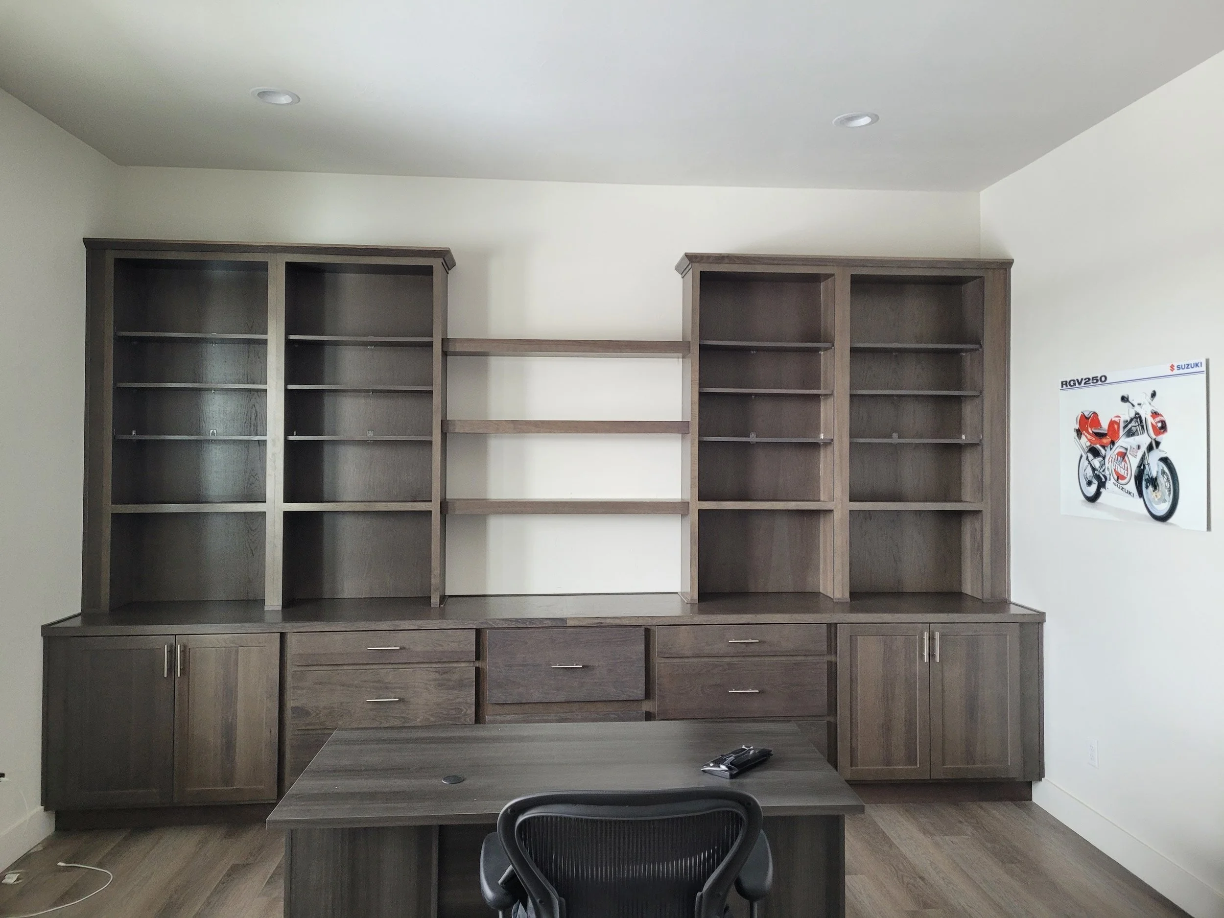 Custom office cabinetry and shelving
