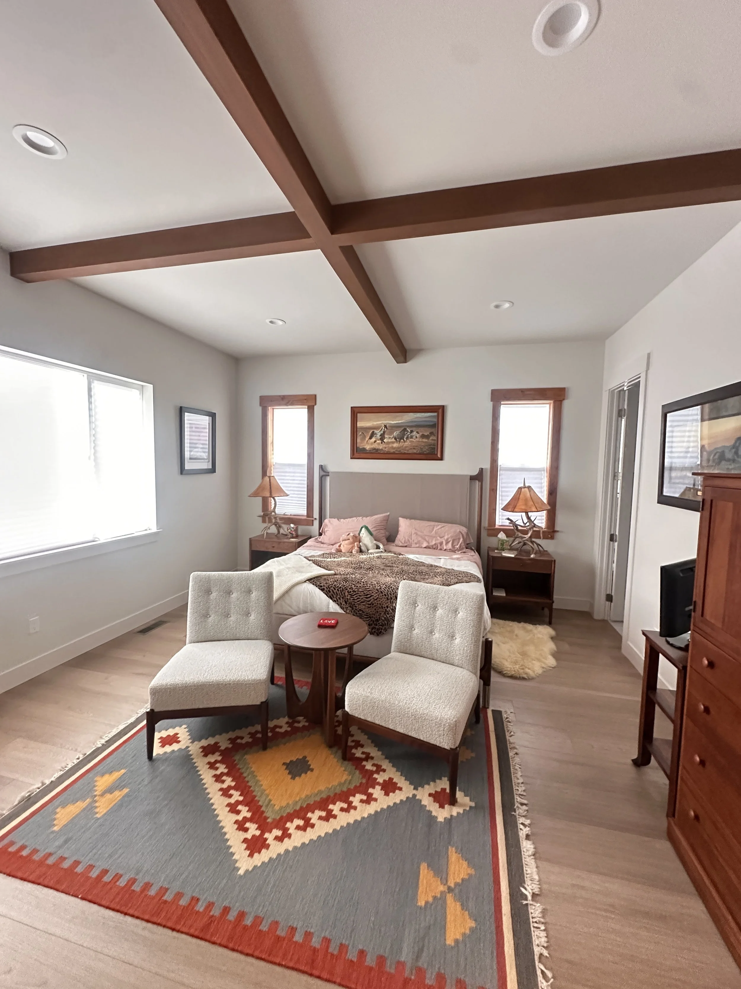 Faux Beams & Jamb and Case Windows