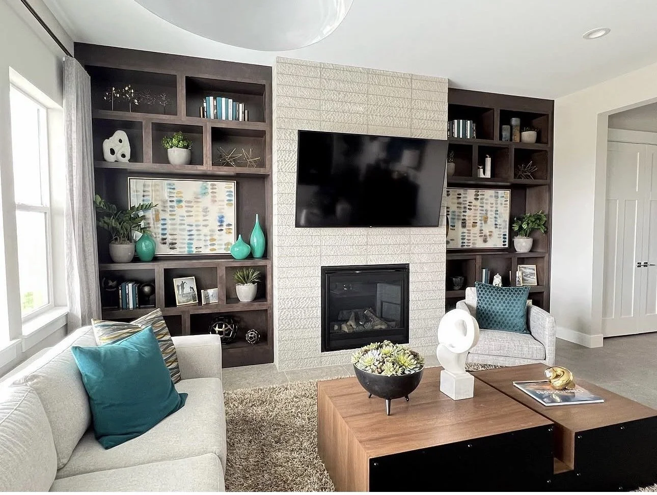 Custom Living Room Shelving