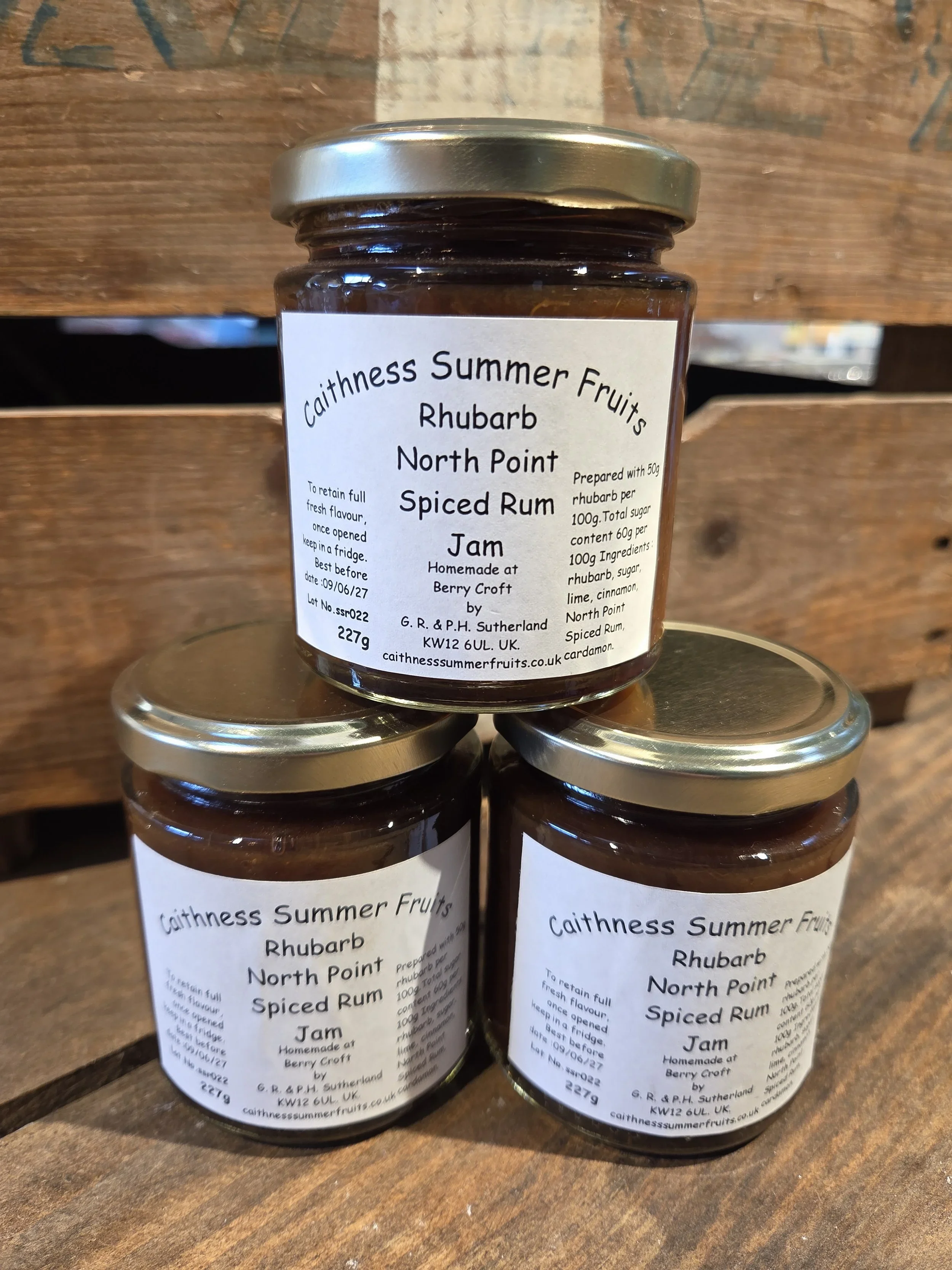Rhubarb North Point Spiced Rum Jam