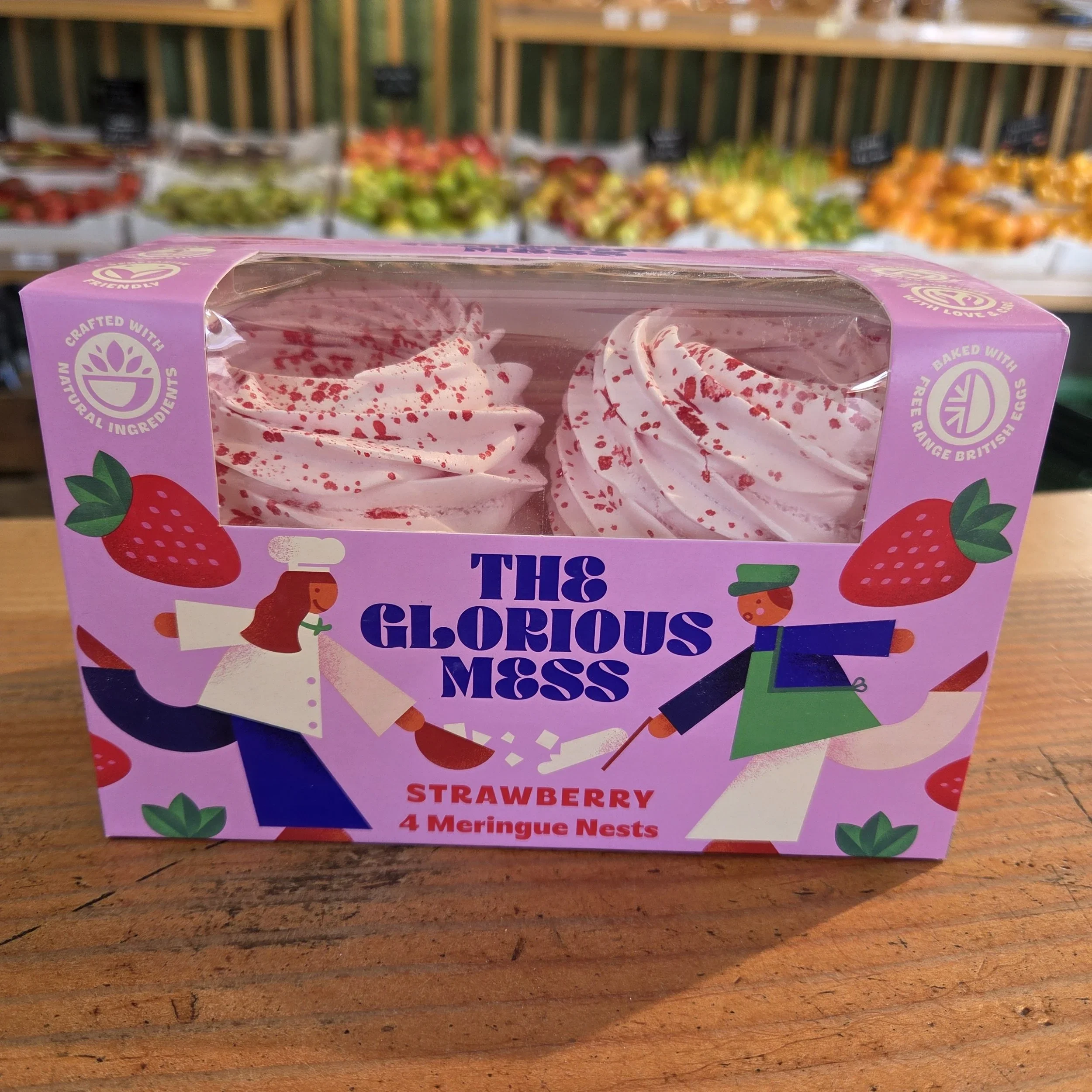 The Glorious Mess Strawberry Meringue Nests pack of 4