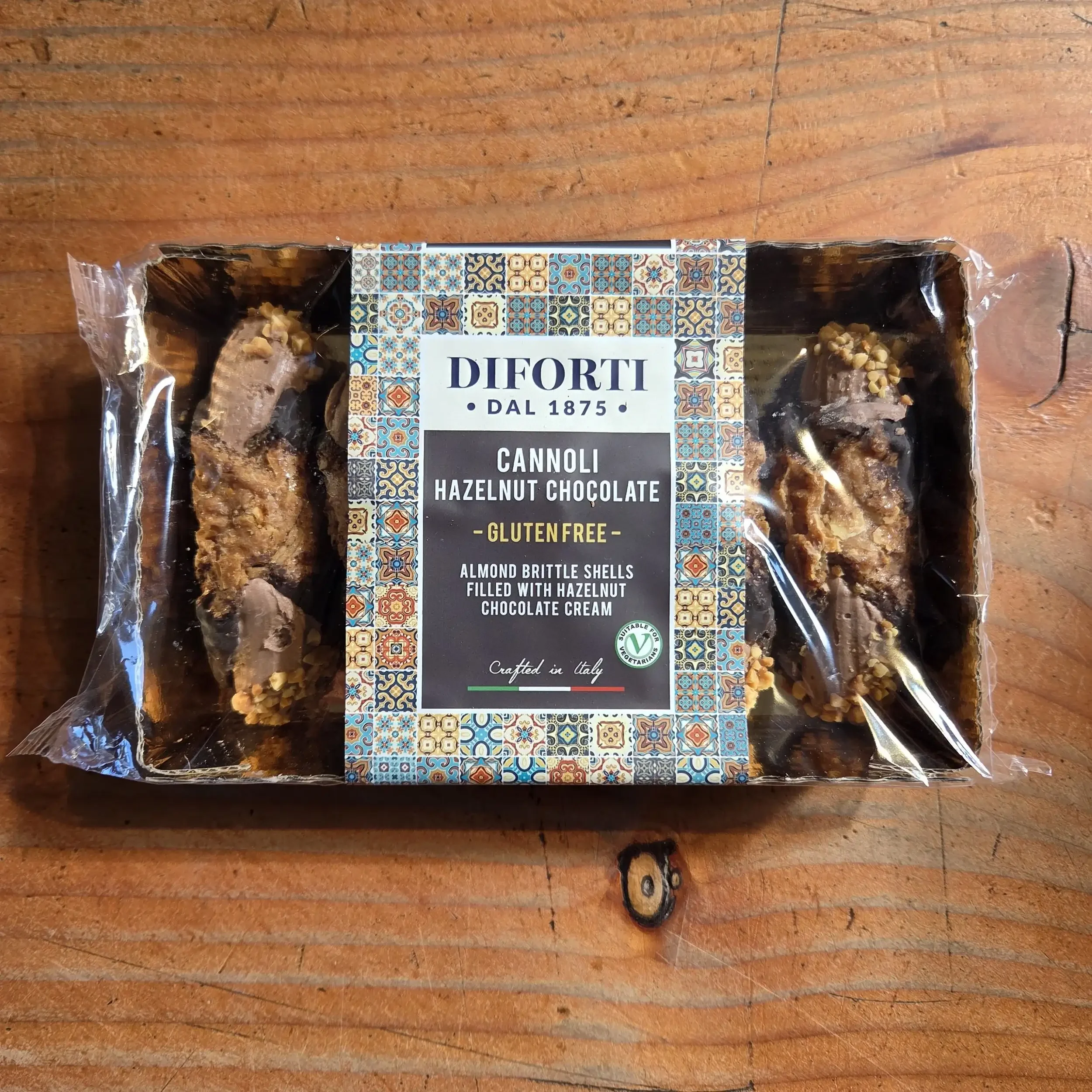 Diforti GF Cannoli Hazelnut Chocolate