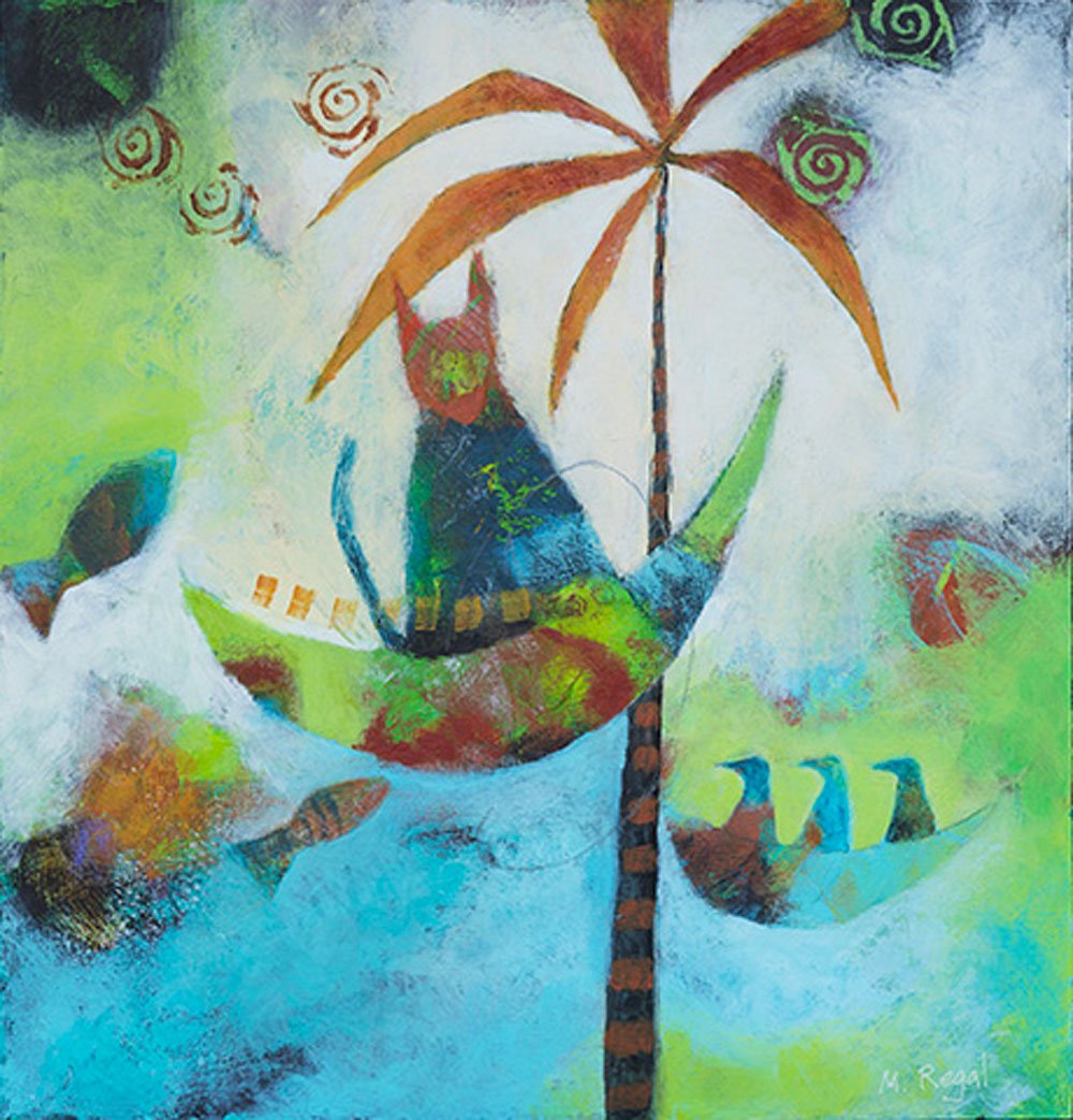 Gone Fishing  |  16" x 16"  |  acrylic on board  |  $450