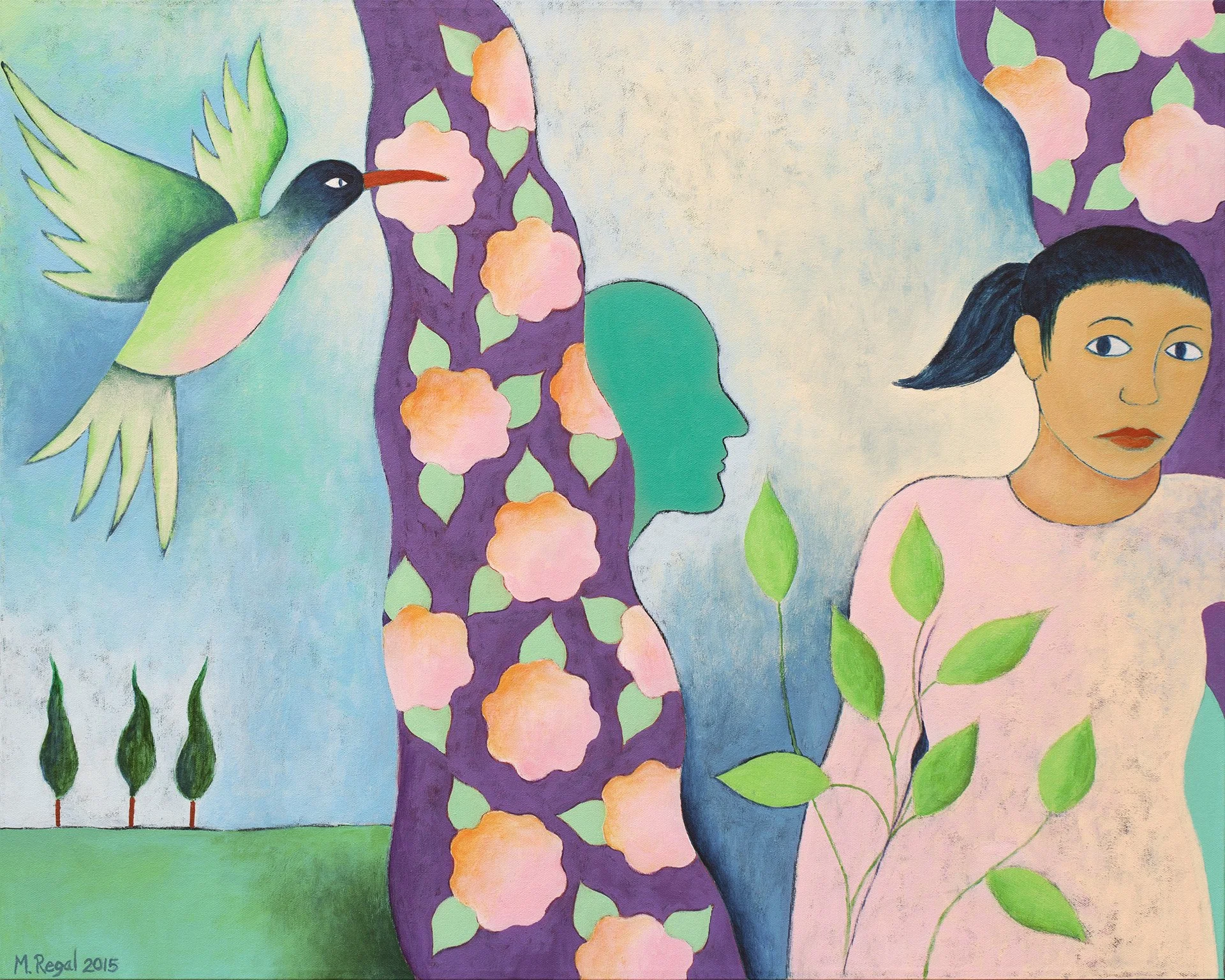 Annunciation  |  30" x 24"  |   acrylic on canvas   |  $650