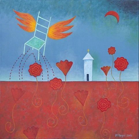 The Red Garden   |  24" x 24"  |  acrylic on linen   |  SOLD