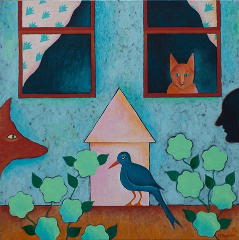 Watchers  |  24" x 24"  |  acrylic on canvas   |  SOLD