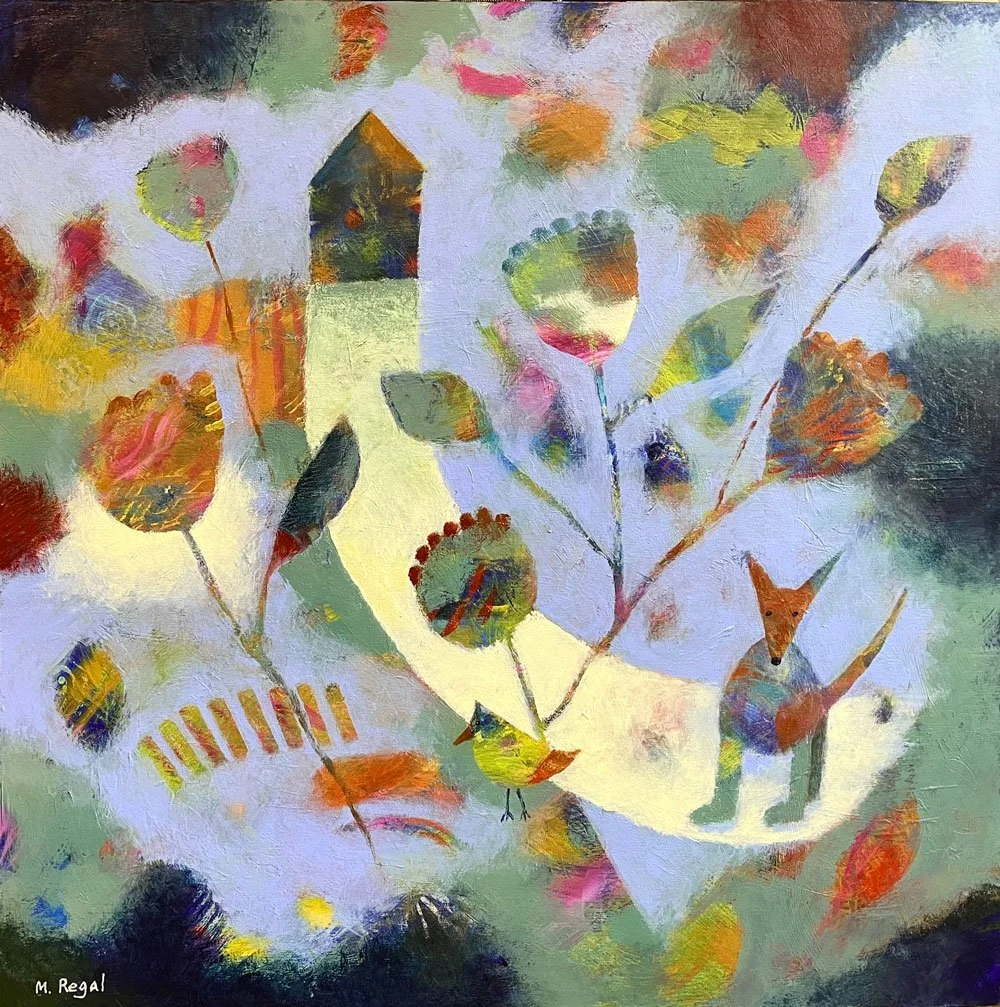 Kathy's Garden  |  20" x 20"  |  acrylic on board  |  SOLD
