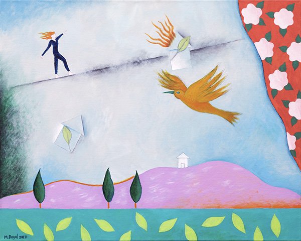 Hope  |  30" x 24"  |   acrylic and conte on canvas   |  $550