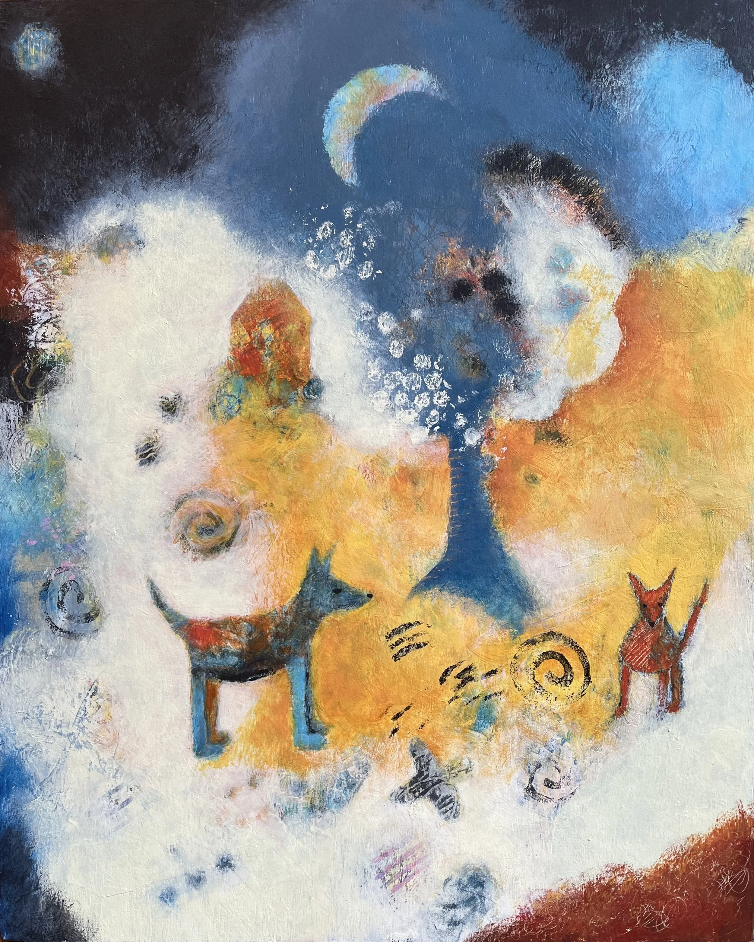 Snow Day  |  16" x 20"  |  acrylic on board  |  $450