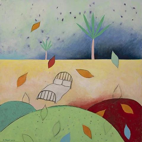 Loss  |  24" x 24"  |   acrylic and conte on board   |  $550