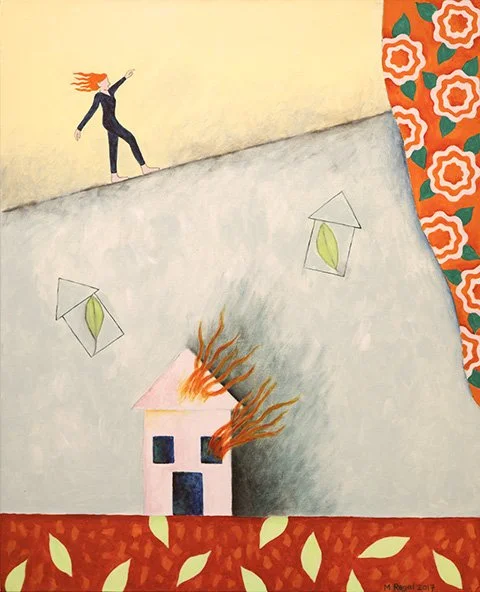 Balancing Act   |  24" x 30"  |  acrylic and conte on canvas   |  $500