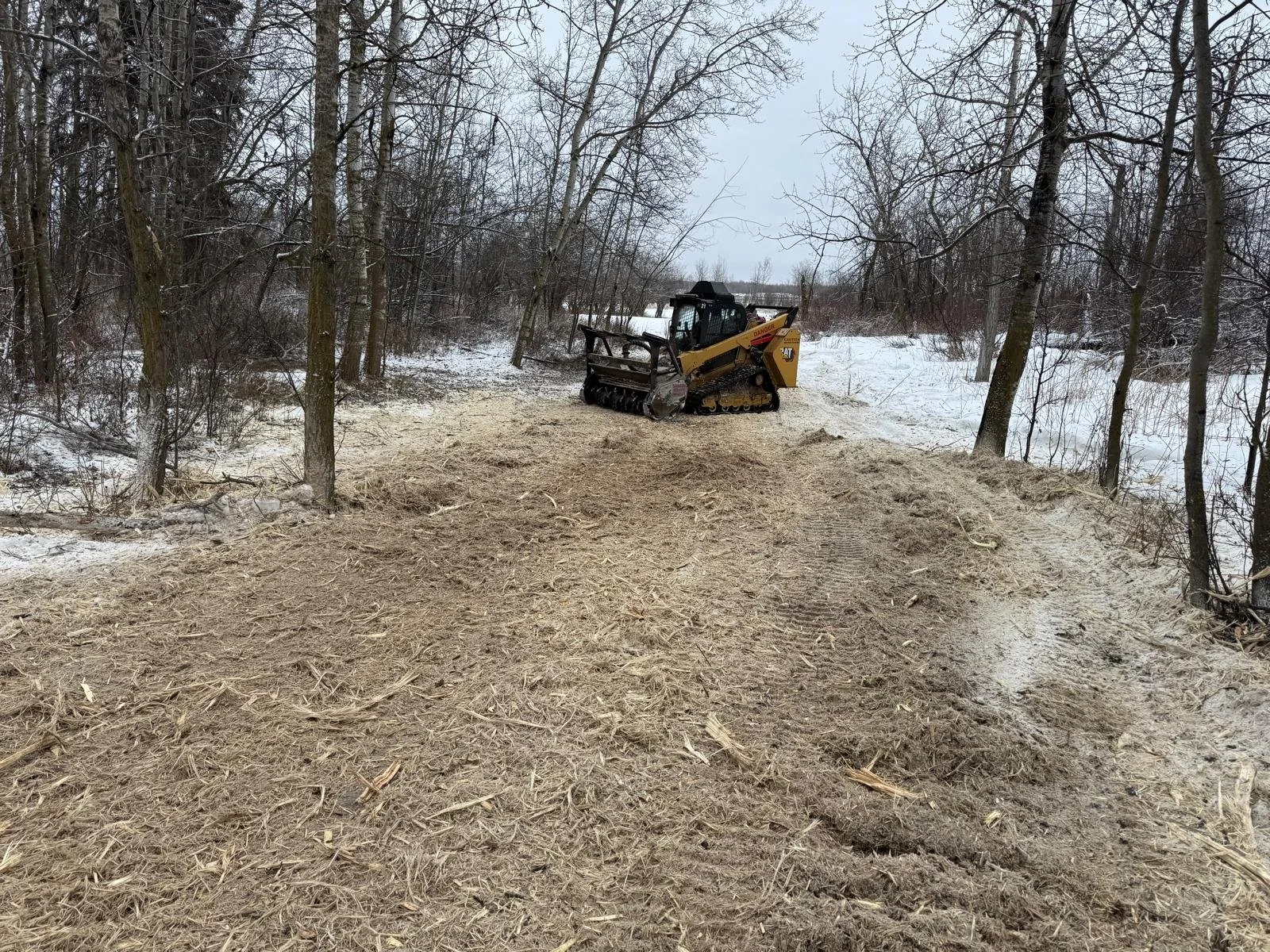 Forestry mulching for oil and gas sites