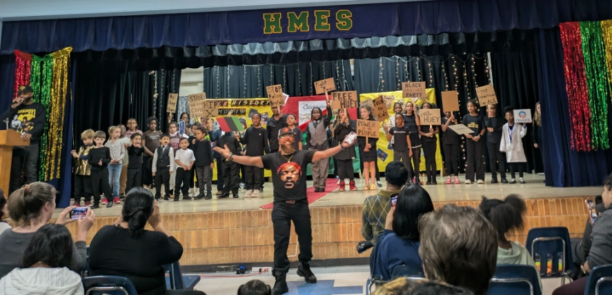 Black History Month presentation at HMES