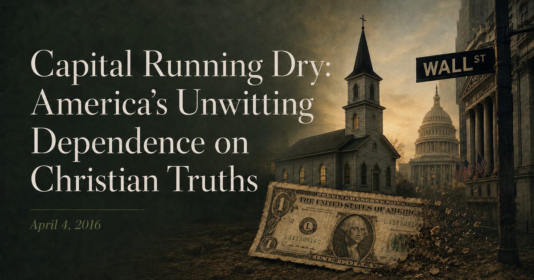 Capital Running Dry: America's Unwitting Dependence on Christian Truths
