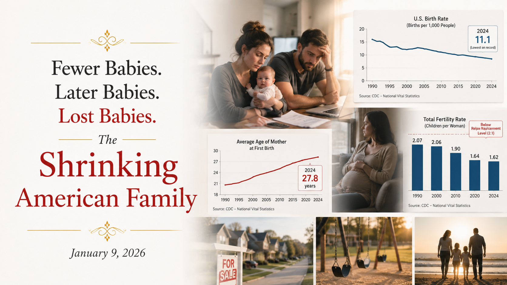 Fewer Babies, Later Babies, Lost Babies: The Shrinking American Family