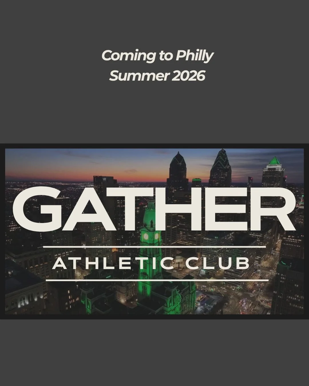 Gather Up, Philly - We're building something for you. 

Some familiar faces in familiar places are bringing a 3-in-1 fitness studio to 20th &amp; Market. Check out the links in our bio to get more info, book a tour, or join early for exclusive access