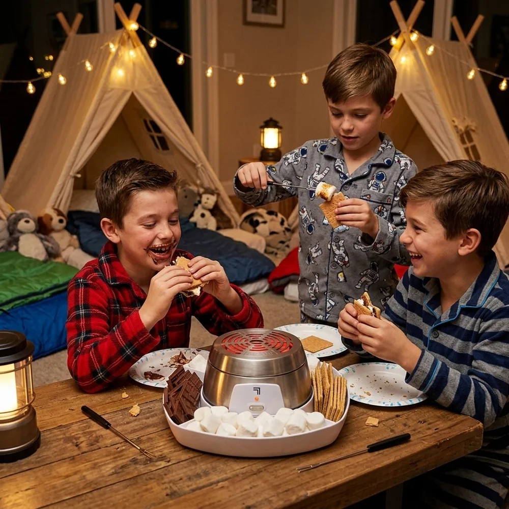 S’mores kit set up for a party