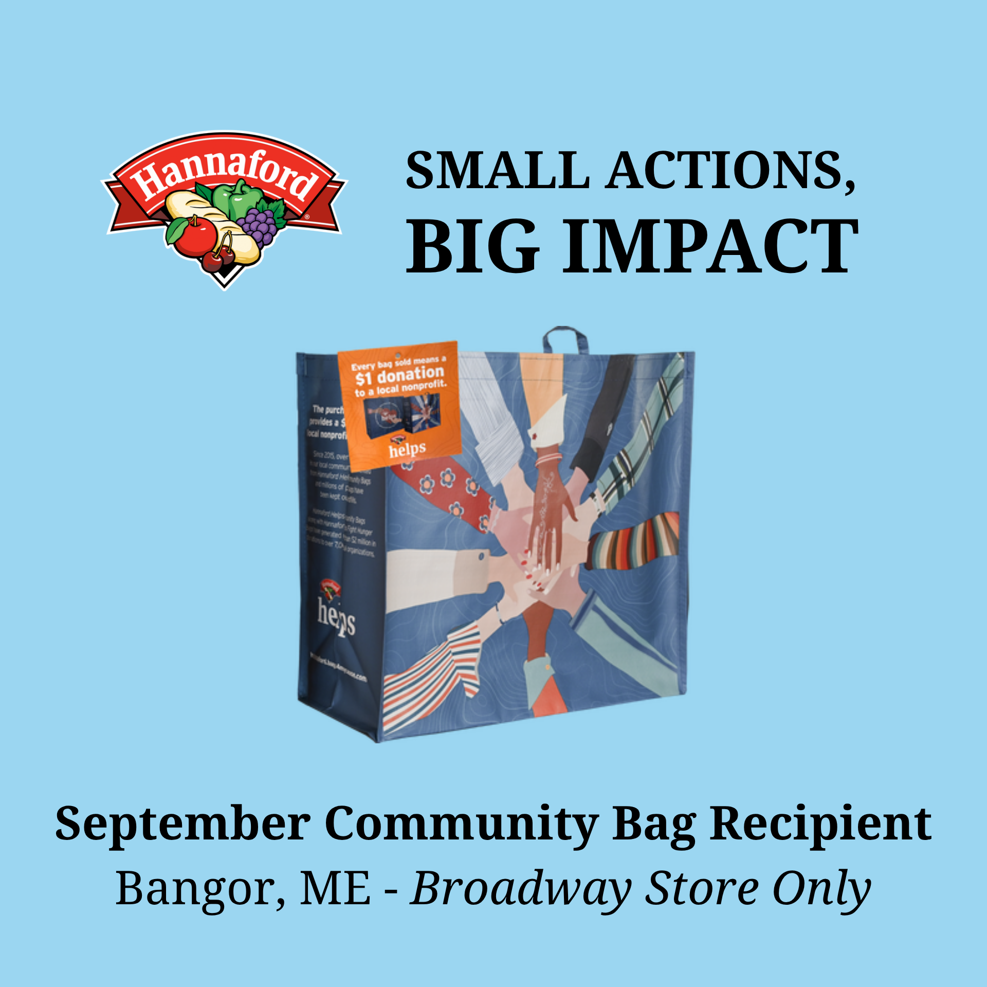 Hannaford Community Bag Benefit