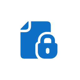 Icon of a document with a lock, symbolizing security or protected files.