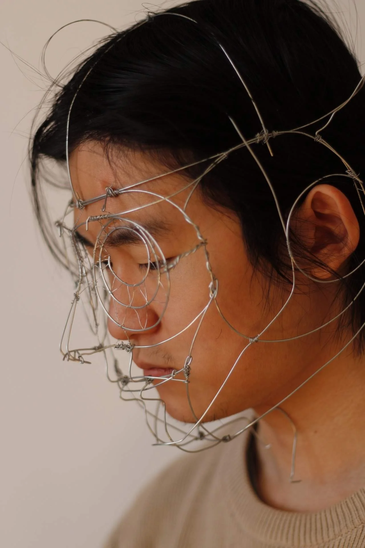 Laugh Lines (2021) - Steel Wire on Flesh