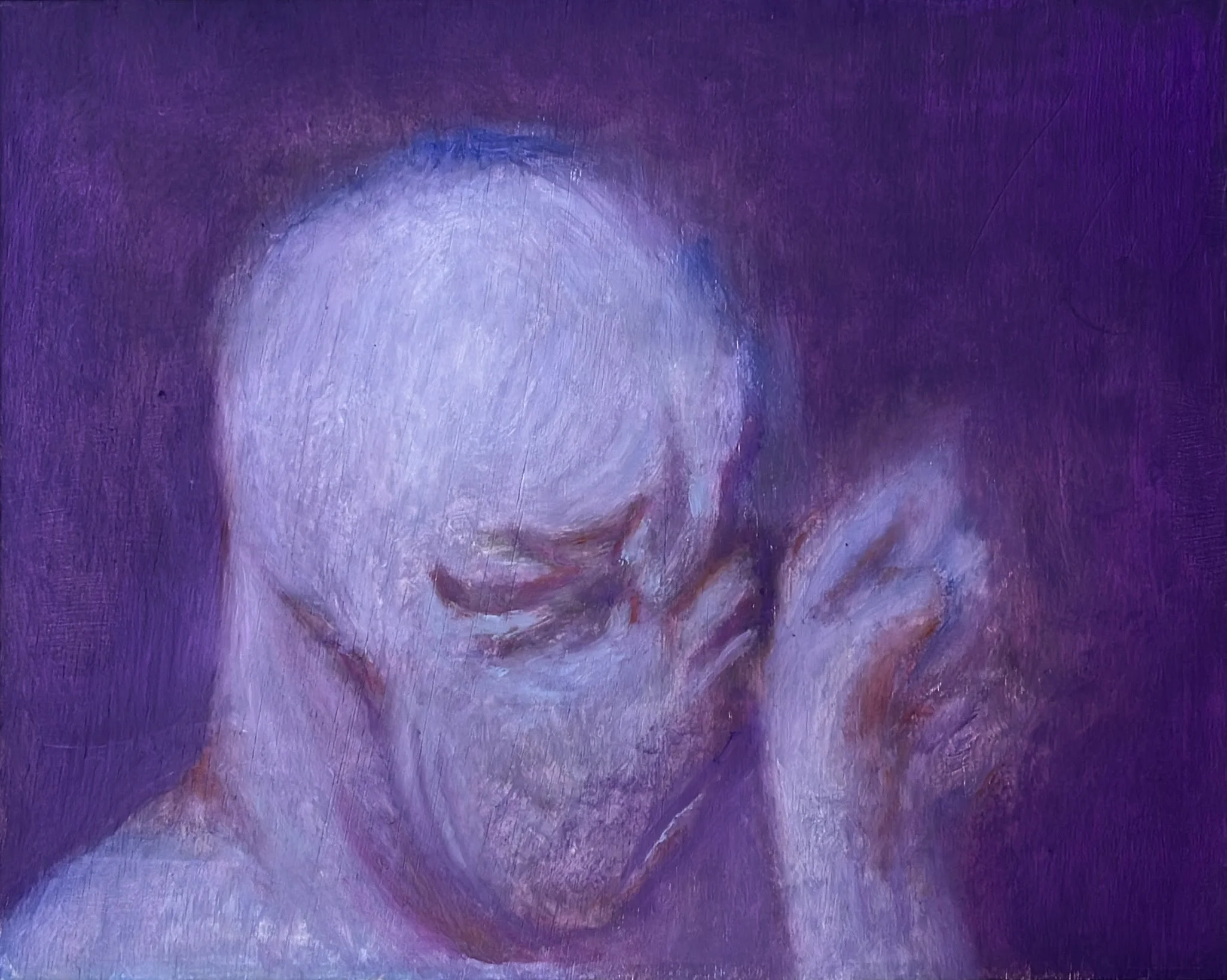 Tear (2024) - Oil on Wood Panel