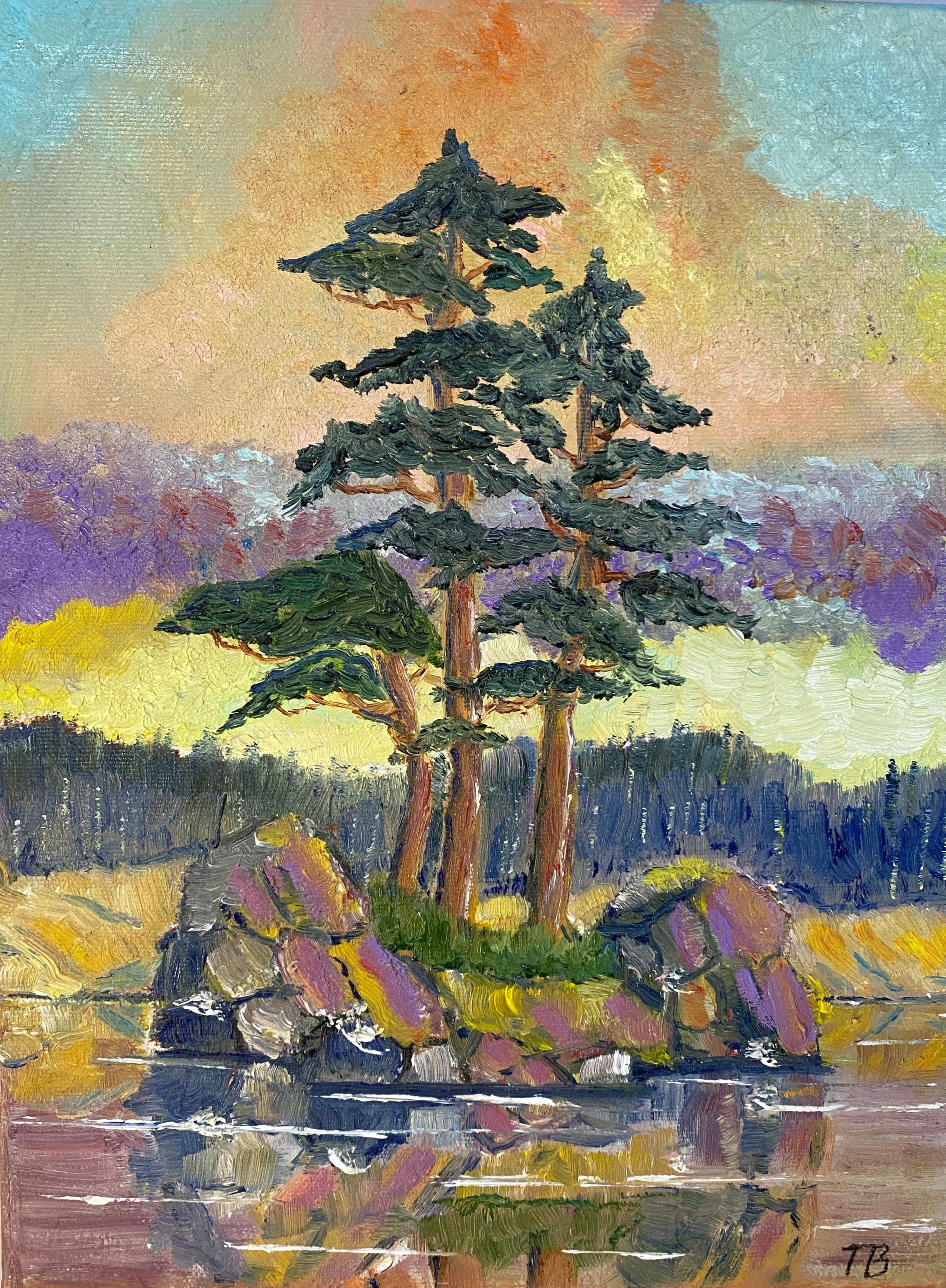 Dusk  Oil on Canvas 9"x12"x1.5"  $110