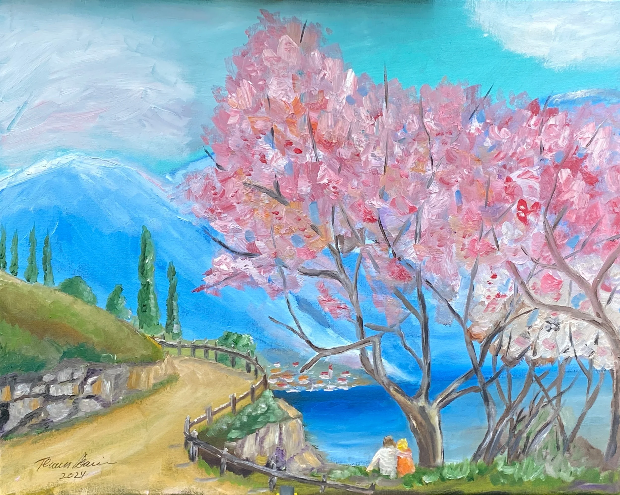 Spring Love
Oil on Canvas  20"x16"x0.75"  $320