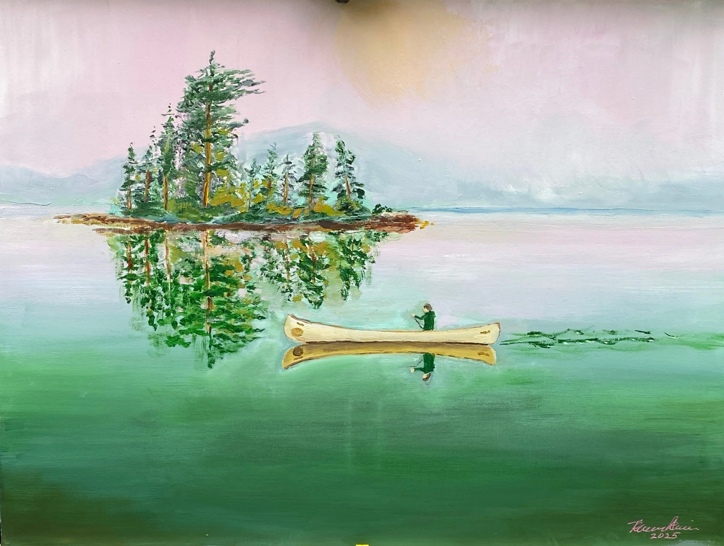 Morning Mist  Oil on Canvas  24"x18"x0.75"   $400