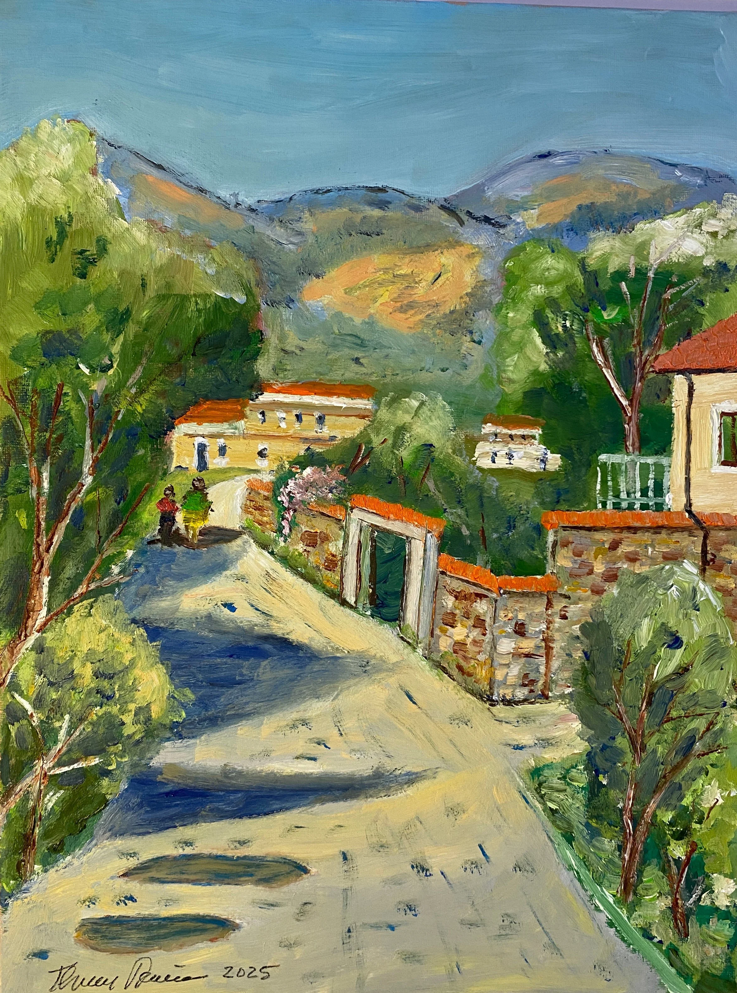 Kinetta Village, Greece   Oil on Canvas 12"x16"x0.75"  $190