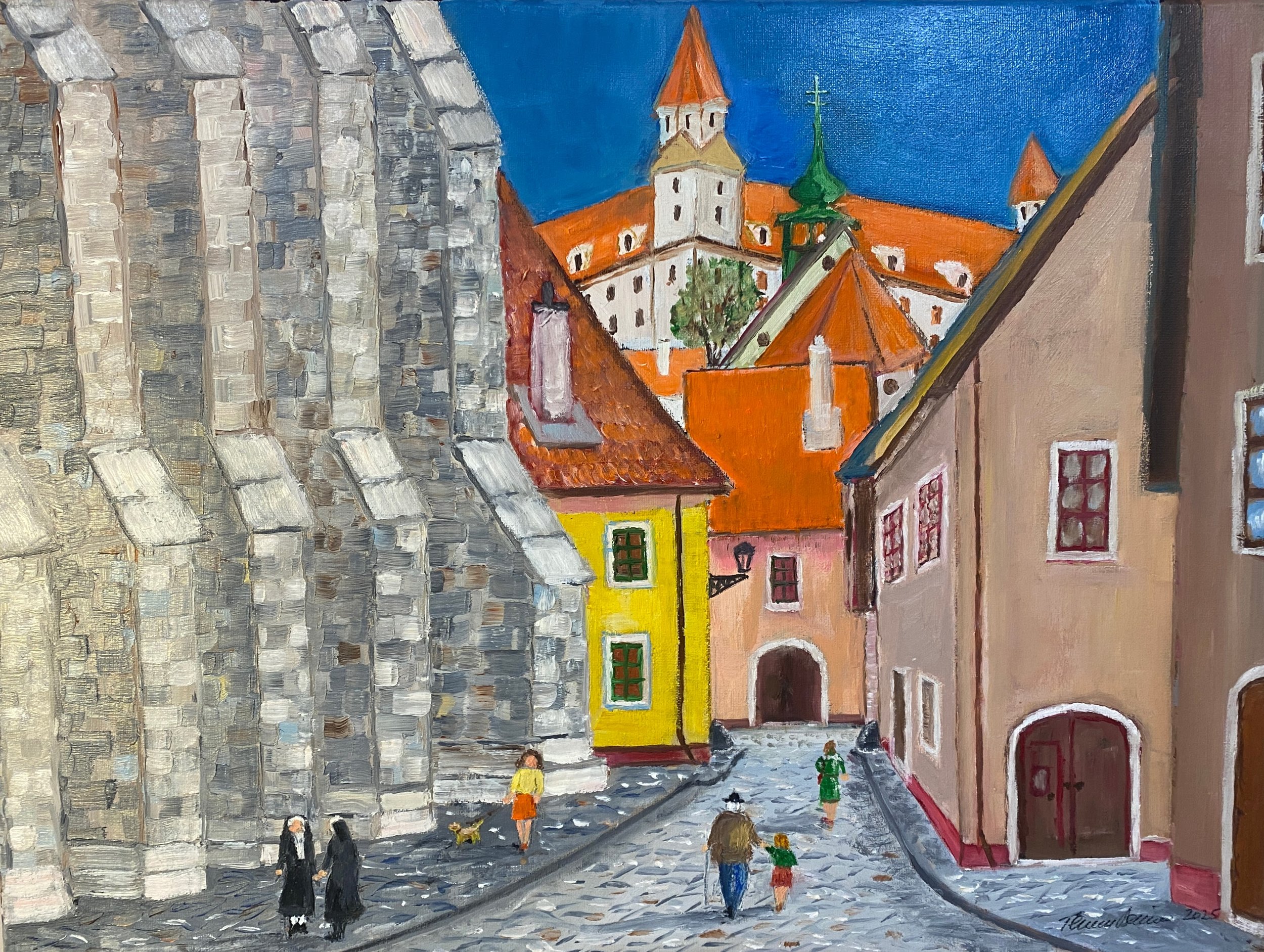 Bratislava Slovakia  Oil on Canvas  24"x18"x0.75"  $400