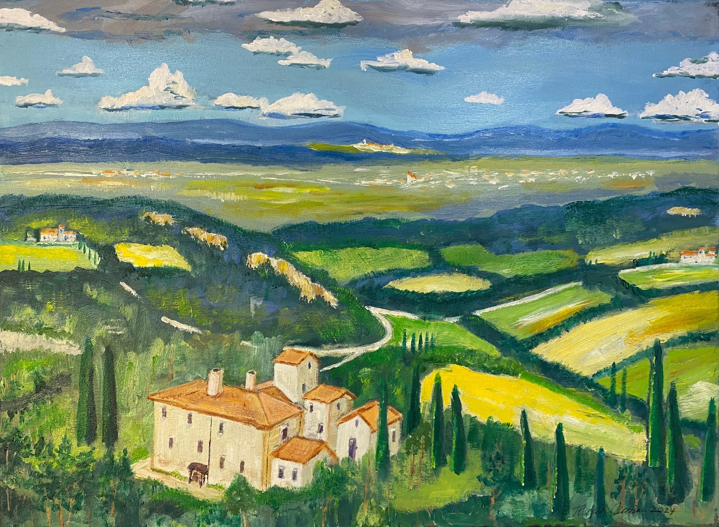 Tuscany Italy  Oil on Canvas  24"x18"x0.75"  $400
