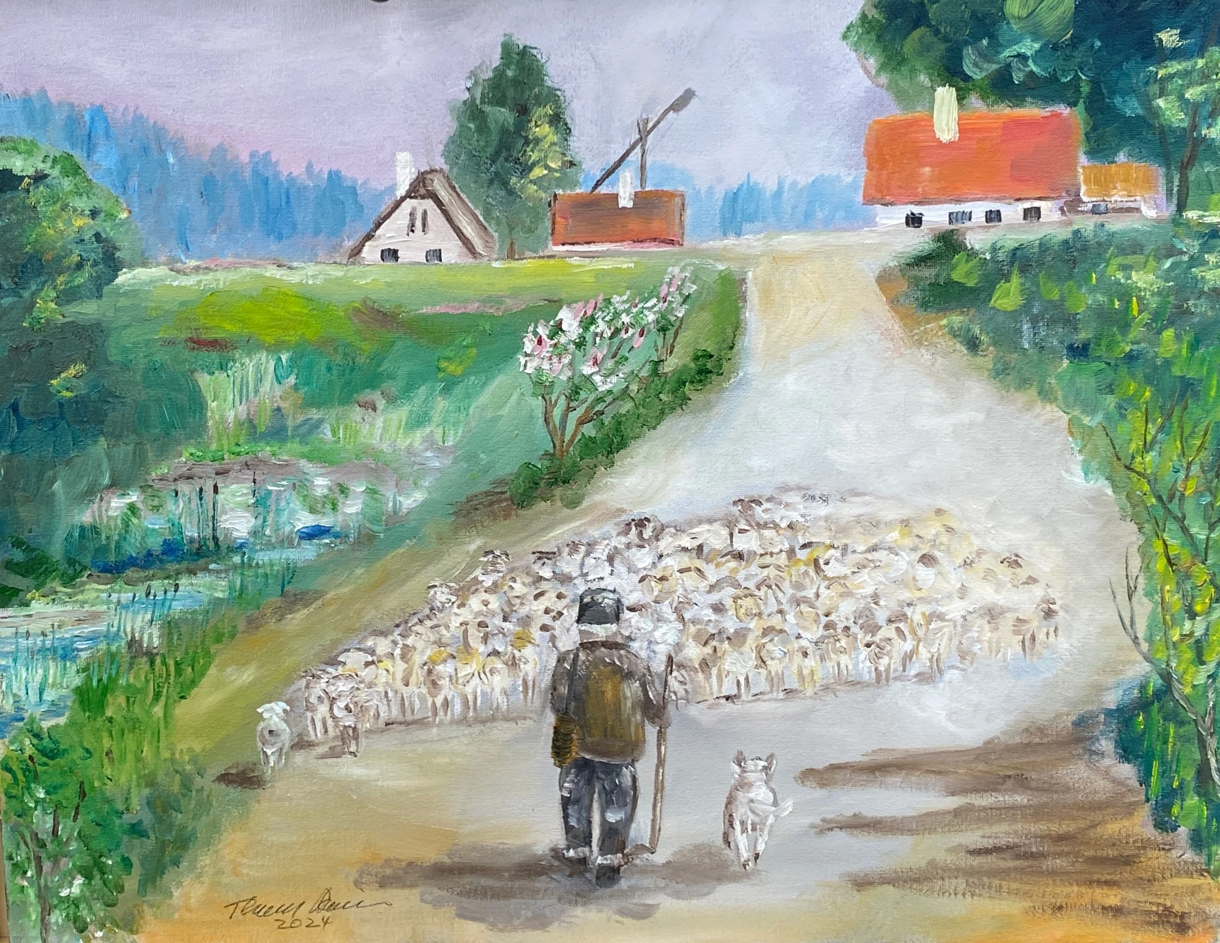 Balkan Shepherd   Oil 20"x16"x0.75"  $320
