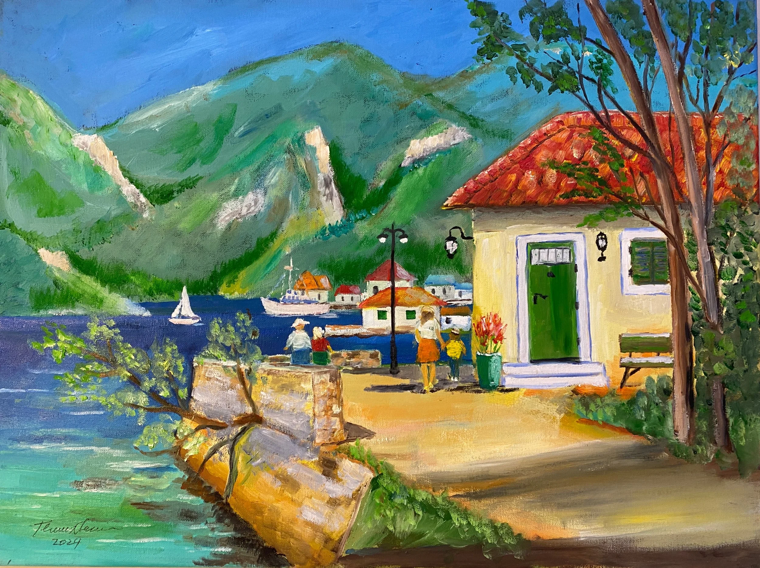 Mountain Lake  Oil on Canvas 24"x18"x0.75"  $400