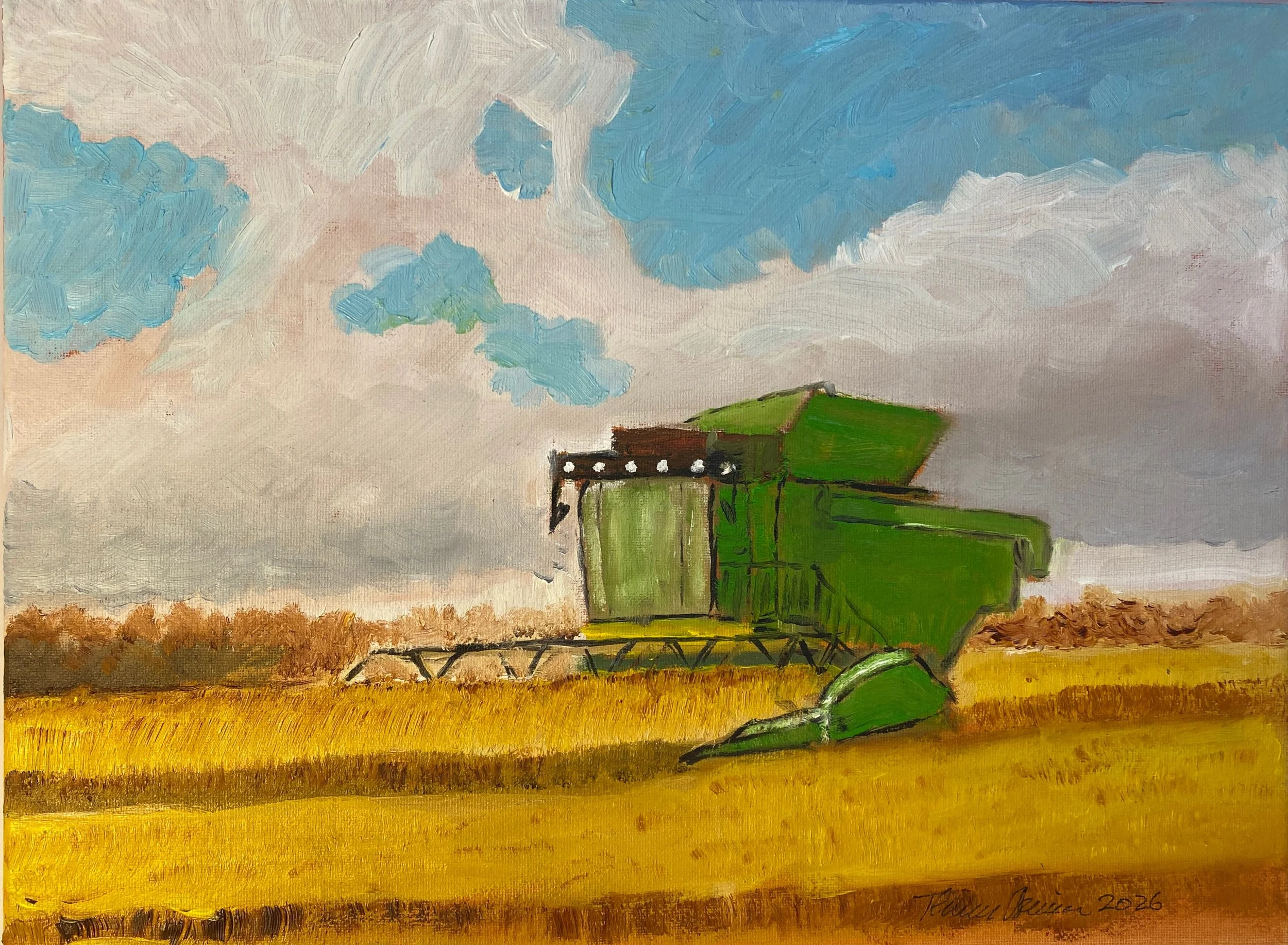 Combine   Oil on Canvas 16"x12"x0.75"  $190